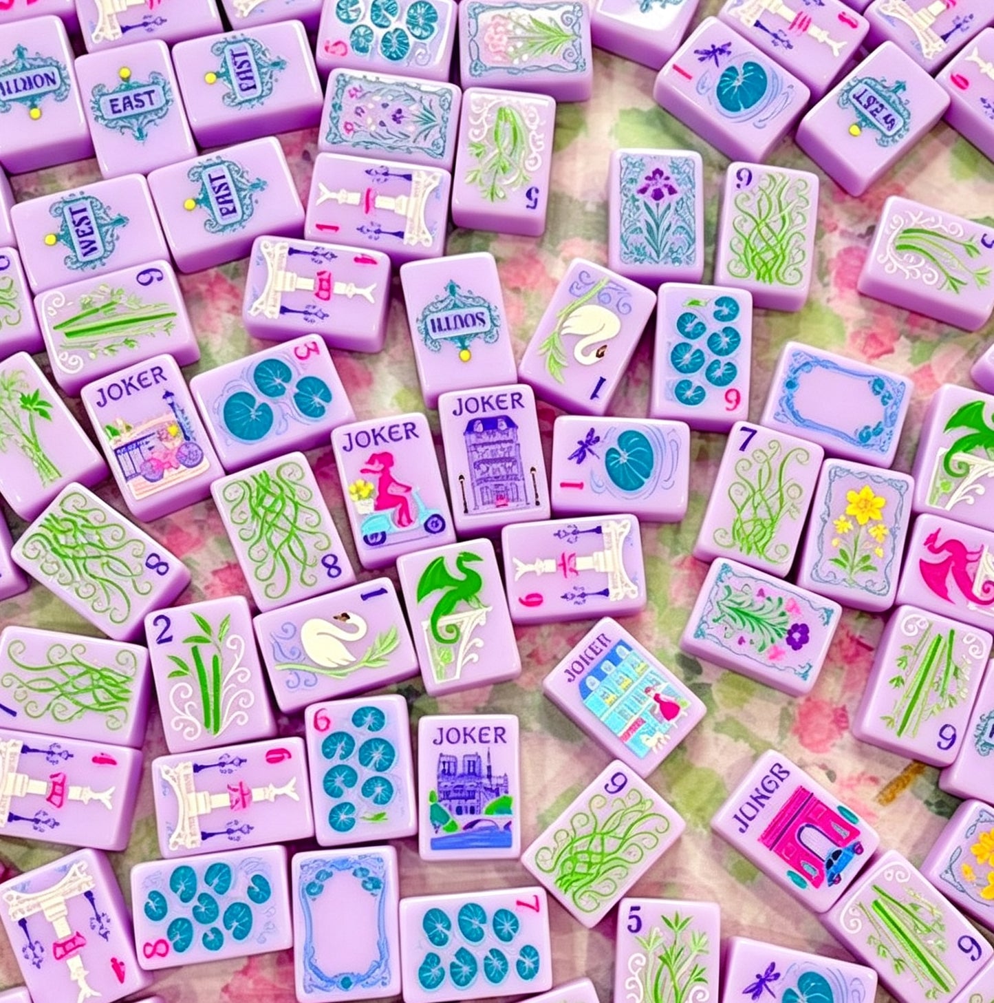 Purple Paris Acrylic Tiles