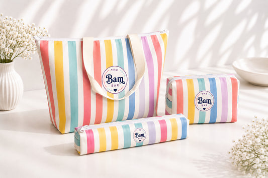 Candy Stripe Bag Combo — Large, Tile & Rack Bag
