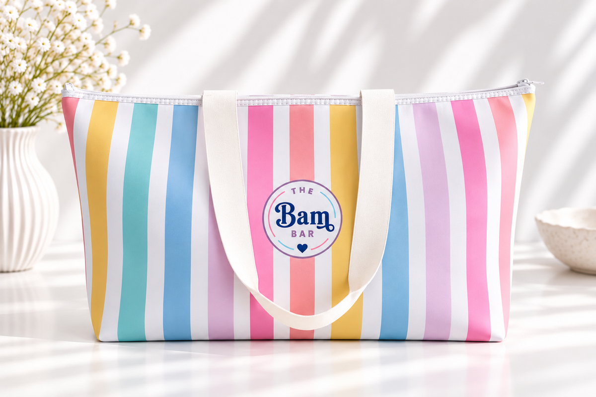 Candy Stripe Large Mahjong Bag