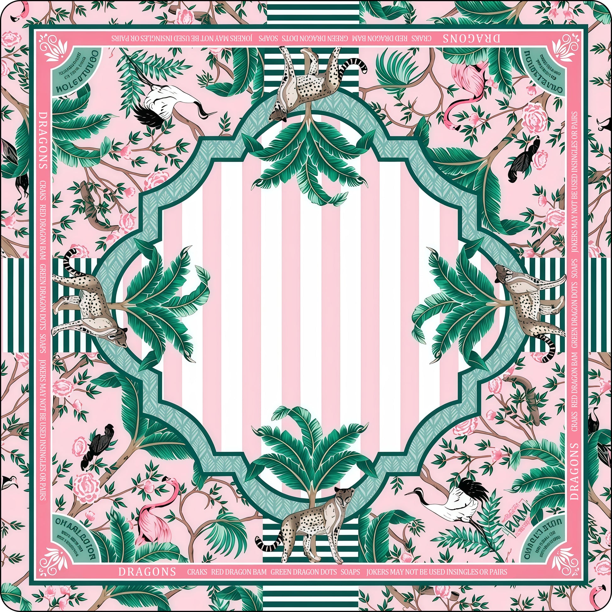 Striped Flamingo Mat by The Bam Bar