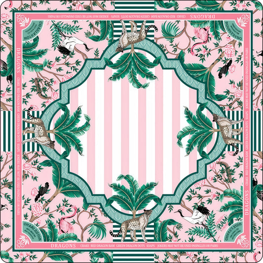 Striped Flamingo Mat by The Bam Bar