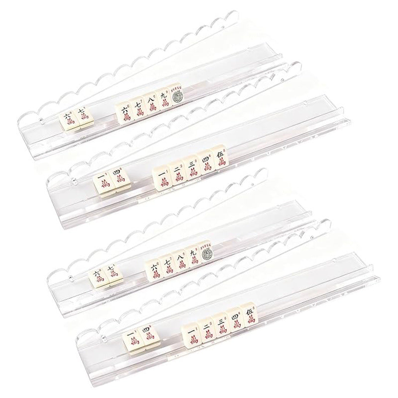 Acrylic Racks with Scalloped Pusher - set of 4