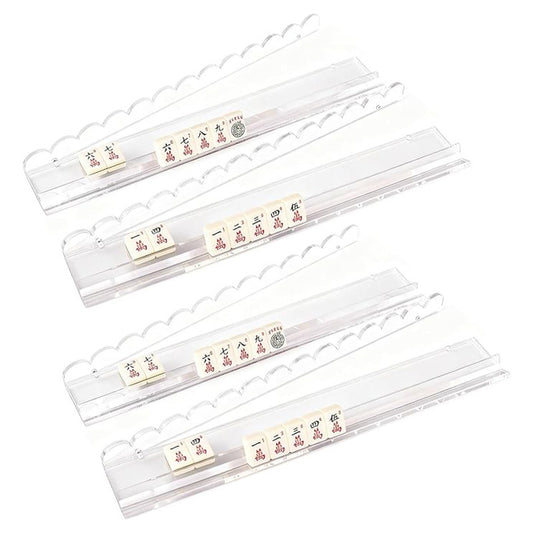 Acrylic Racks with Scalloped Pusher - set of 4