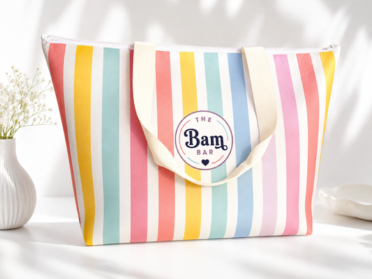 Candy Stripe Large Mahjong Bag