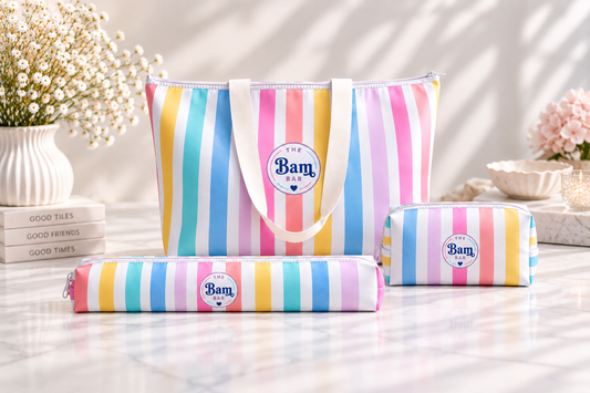 Candy Stripe Bag Combo — Large, Tile & Rack Bag
