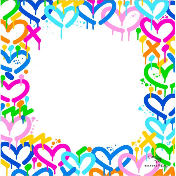 Painted Hearts Mat by The Bam Bar
