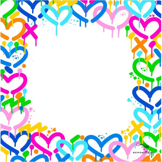 Painted Hearts Mat by The Bam Bar